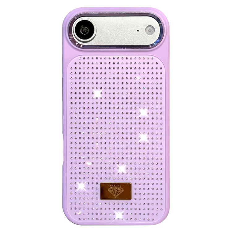 Custodia per telefono antiurto in TPU + PC con strass in resina e emblema in metallo., For iPhone 18 Pro / 17 Pro, For iPhone 18 Pro Max / 17 Pro Max, For iPhone 17, For iPhone Air