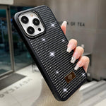 Custodia antiurto TPU e PC con strass per iPhone 15