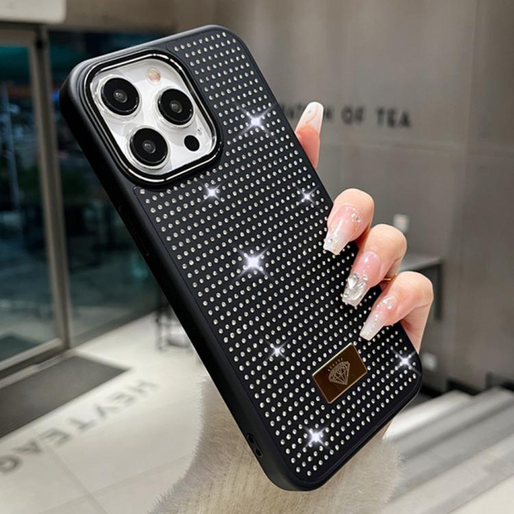 Custodia antiurto TPU e PC con strass per iPhone 15