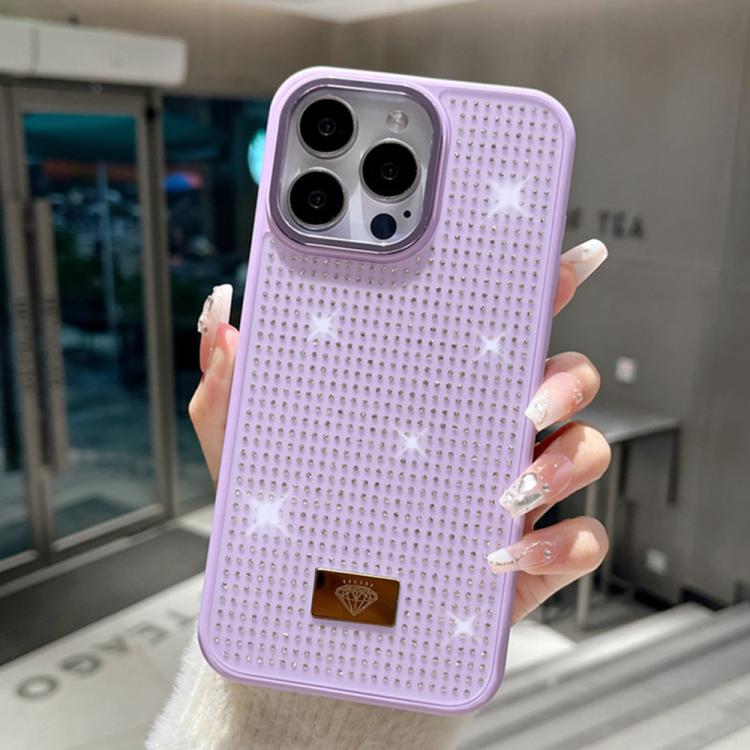 Custodia antiurto TPU e PC con strass per iPhone 15