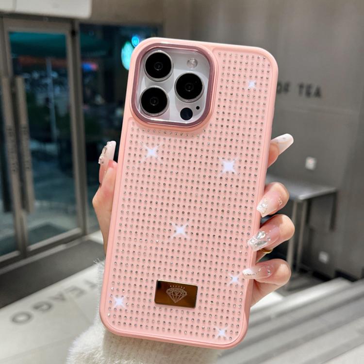 Custodia antiurto TPU e PC con strass per iPhone 15