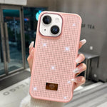 Custodia antiurto TPU e PC con strass per iPhone 15