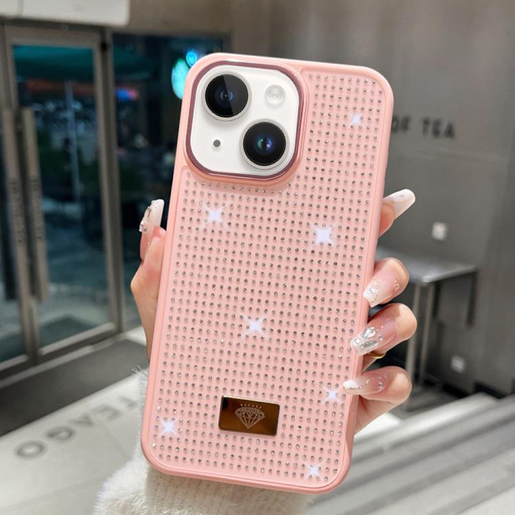 Custodia antiurto TPU e PC con strass per iPhone 15