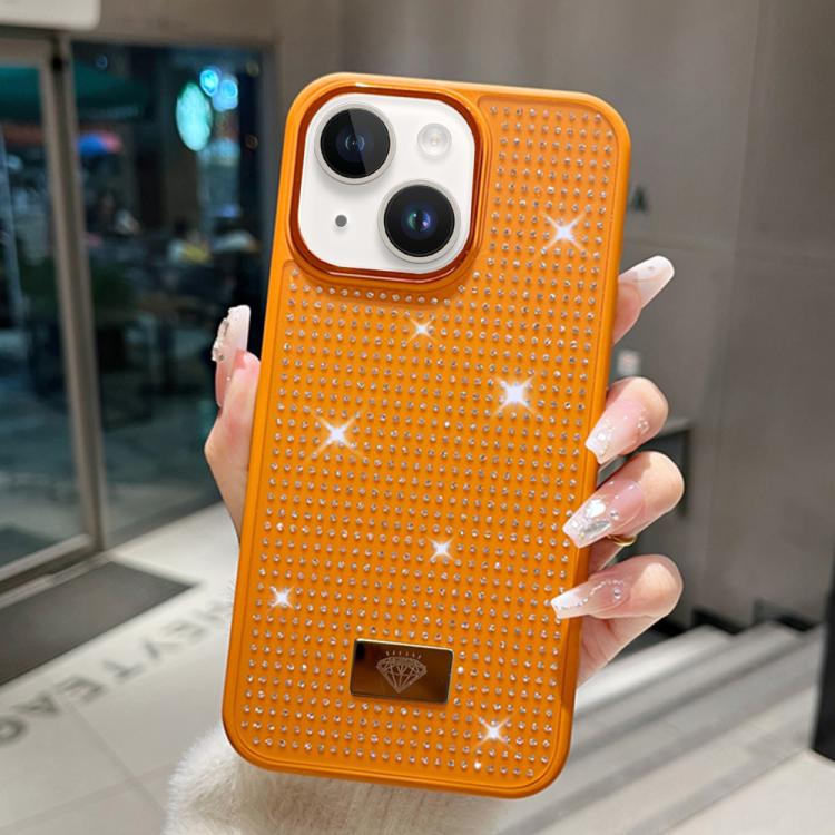 Custodia antiurto TPU e PC con strass per iPhone 15