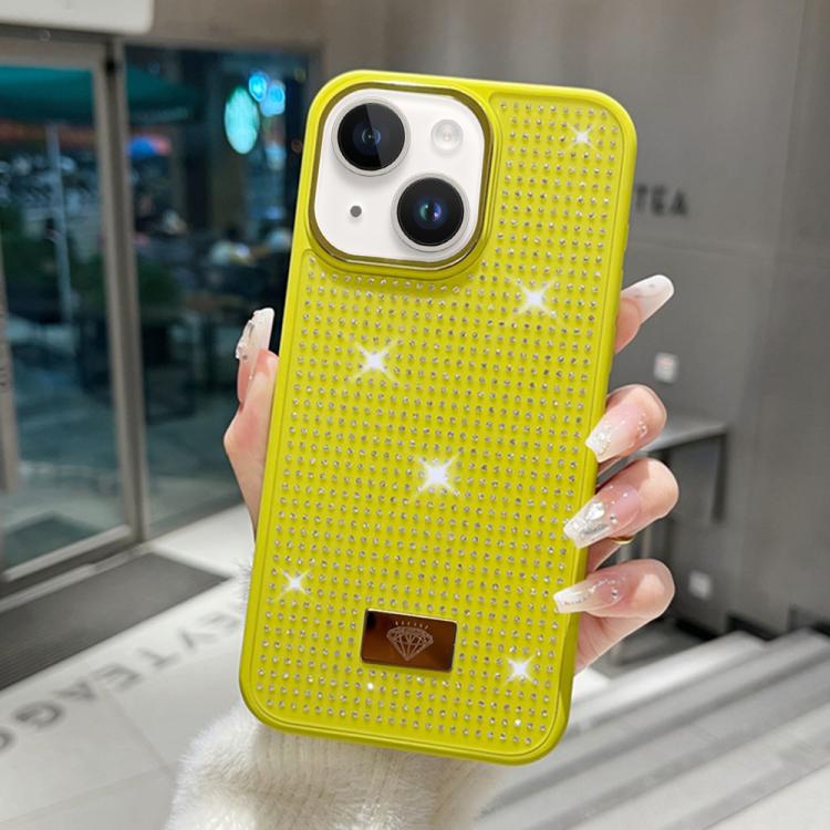 Custodia antiurto TPU e PC con strass per iPhone 15