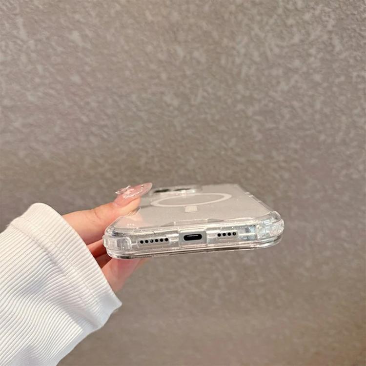 Custodia magnetica glitter 3 in 1 per iPhone 13 e 14