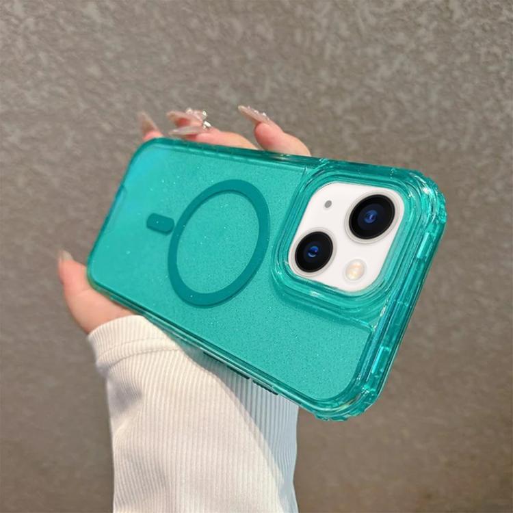 Custodia magnetica glitter 3 in 1 per iPhone 13 e 14