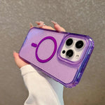 Custodia magnetica glitter 3 in 1 per iPhone 13 e 14