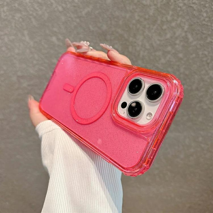 Custodia magnetica glitter 3 in 1 per iPhone 13 e 14