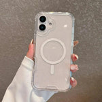 Custodia magnetica glitter 3 in 1 per iPhone 16