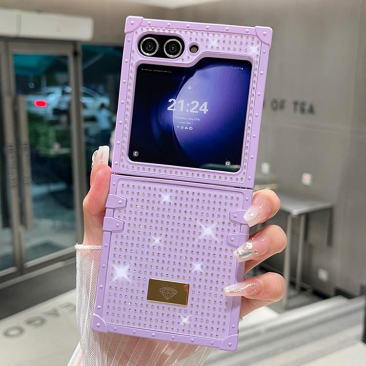 Custodia antiurto in TPU e PC con strass per Samsung Galaxy Z Flip7 5G, Flip6 e