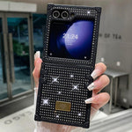 Custodia antiurto in TPU e PC con strass per Samsung Galaxy Z Flip7 5G, Flip6 e