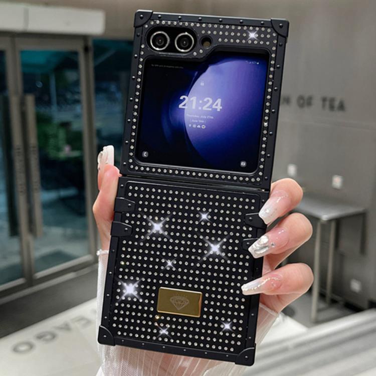Custodia antiurto in TPU e PC con strass per Samsung Galaxy Z Flip7 5G, Flip6 e