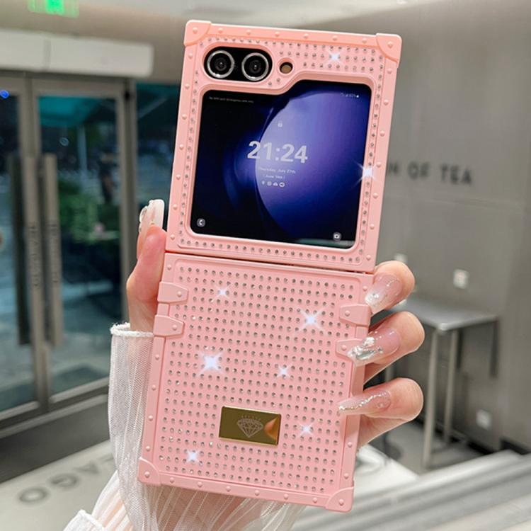 Custodia antiurto in TPU e PC con strass per Samsung Galaxy Z Flip7 5G, Flip6 e