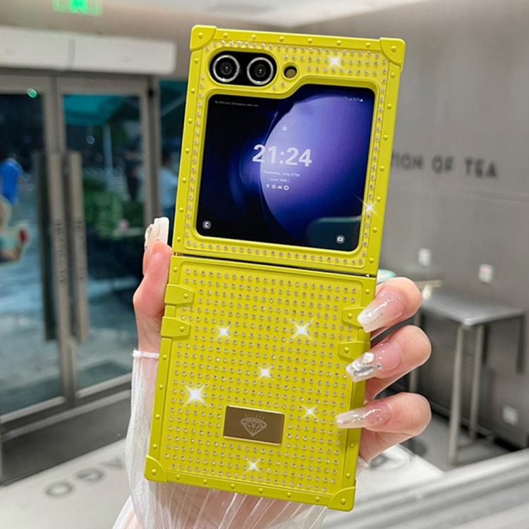 Custodia antiurto in TPU e PC con strass per Samsung Galaxy Z Flip7 5G, Flip6 e