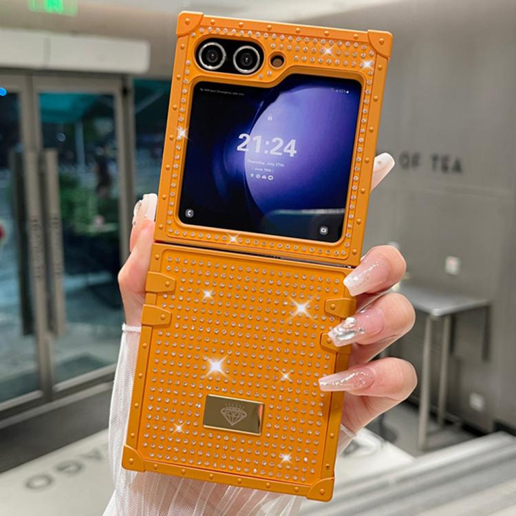 Custodia antiurto in TPU e PC con strass per Samsung Galaxy Z Flip7 5G, Flip6 e