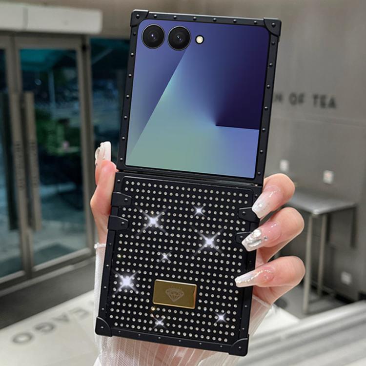 Custodia antiurto in TPU e PC con strass per Samsung Galaxy Z Flip7 5G, Flip6 e