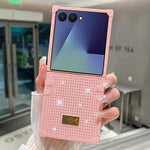Custodia antiurto in TPU e PC con strass per Samsung Galaxy Z Flip7 5G, Flip6 e