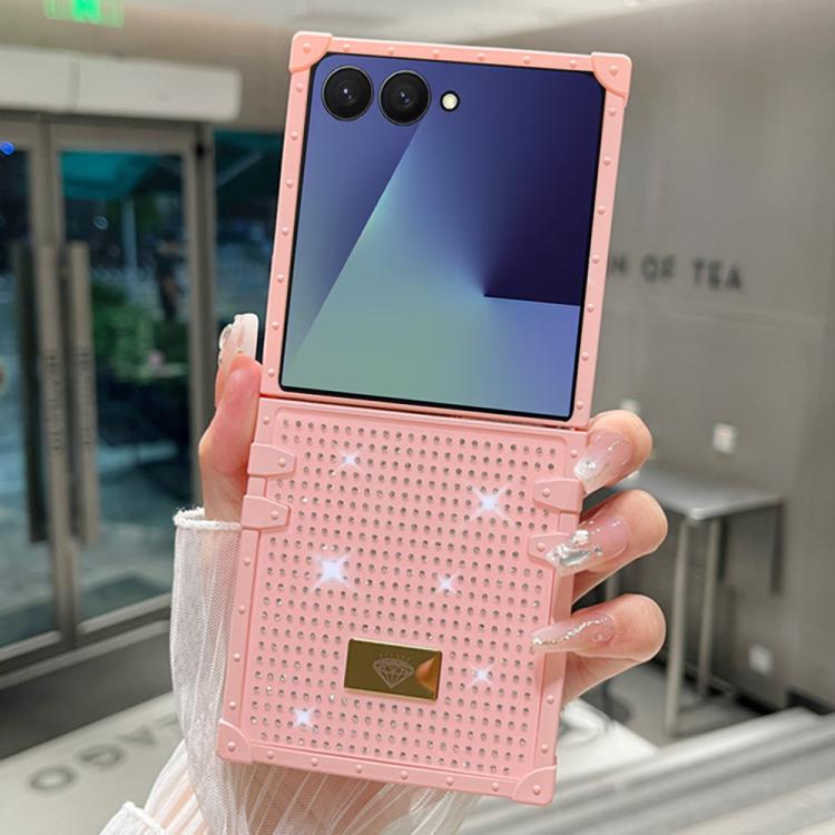 Custodia antiurto in TPU e PC con strass per Samsung Galaxy Z Flip7 5G, Flip6 e