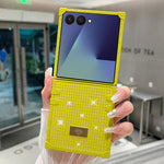 Custodia antiurto in TPU e PC con strass per Samsung Galaxy Z Flip7 5G, Flip6 e