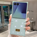 Custodia antiurto in TPU e PC con strass per Samsung Galaxy Z Flip7 5G, Flip6 e