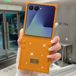 Custodia antiurto in TPU e PC con strass per Samsung Galaxy Z Flip7 5G, Flip6 e