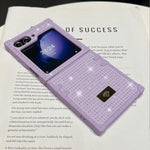 Custodia antiurto in TPU e PC con strass per Samsung Galaxy Z Flip7 5G, Flip6 e