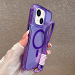 Custodia magnetica glitter 3 in 1 con cinturino per iPhone