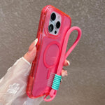 Custodia magnetica 3 in 1 con glitter per iPhone