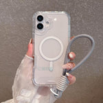 Custodia magnetica glitter 3 in 1 per iPhone 16