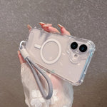 Custodia magnetica glitter 3 in 1 per iPhone 16