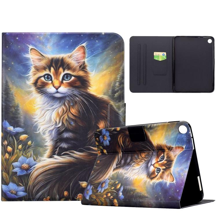 Custodia per tablet in ecopelle dipinta con filo da cucito per Samsung Galaxy