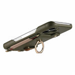 Custodia portafoglio in pelle vegana con anello per iPhone 16 Pro