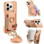 Custodia portafoglio in pelle vegana effetto litchi per iPhone 11