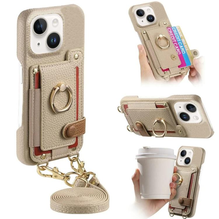 Custodia portafoglio effetto litchi in pelle vegana per iPhone
