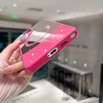 Custodia magnetica con superficie a specchio e strass per Samsung Galaxy A36 5G