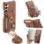 Portafoglio ad anello in pelle vegana con custodia per Samsung Galaxy A15 A55