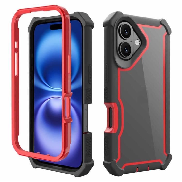 Custodia antiurto in TPU e PC per iPhone 16 Plus