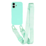 Custodia TPU opaca con cordino per iPhone 16 Plus