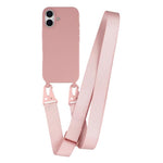 Custodia TPU opaca con cordino per iPhone 16 Plus