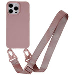 Custodia TPU opaca con cordino per iPhone 15 Pro