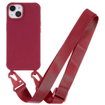 Custodia TPU opaca con cordino per iPhone 15 Pro