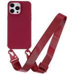 Custodia TPU opaca con cordino per iPhone 14 Plus
