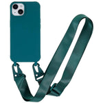 Custodia TPU opaca con cordino per iPhone 13