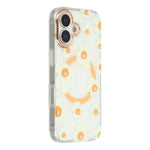 Custodia magnetica TPU e PC con motivo floreale per iPhone