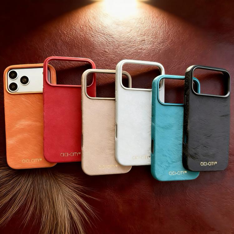 Custodia in velluto con chiusura magnetica per iPhone 15 Pro Max