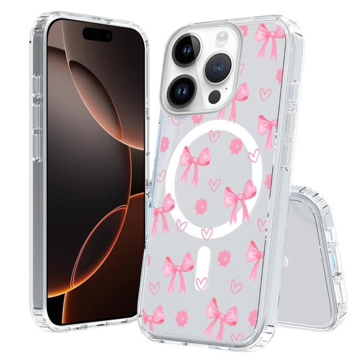 Custodia per telefono antiurto magnetica in TPU + PC con stampa a motivi., For iPhone 16 Pro
