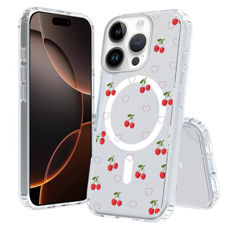 Custodia per telefono antiurto magnetica in TPU + PC con stampa a motivi., For iPhone 16 Pro