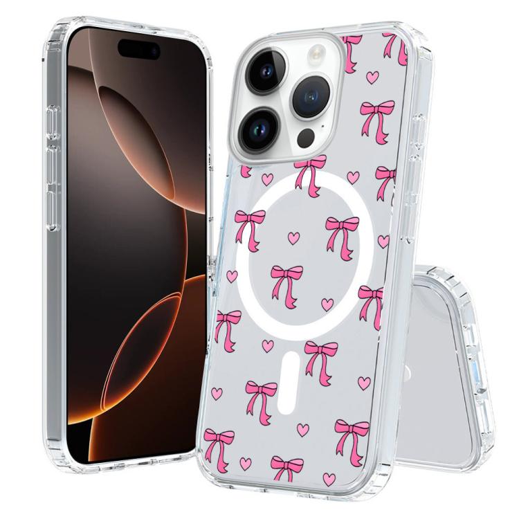 Custodia per telefono antiurto magnetica in TPU + PC con stampa a motivi., For iPhone 16 Pro
