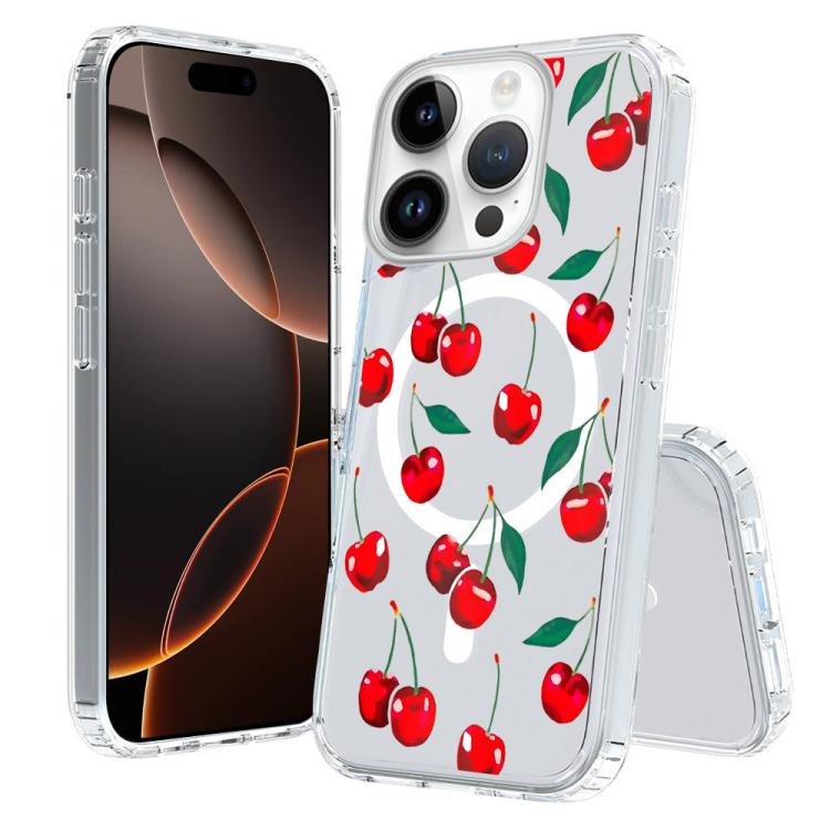 Custodia per telefono antiurto magnetica in TPU + PC con stampa a motivi., For iPhone 16 Pro